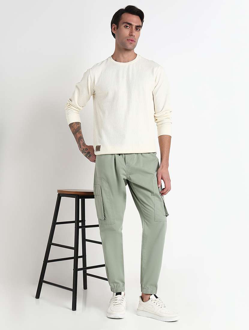 men solid mid rise relaxed fit cargo - 21908894 -  Standard Image - 4