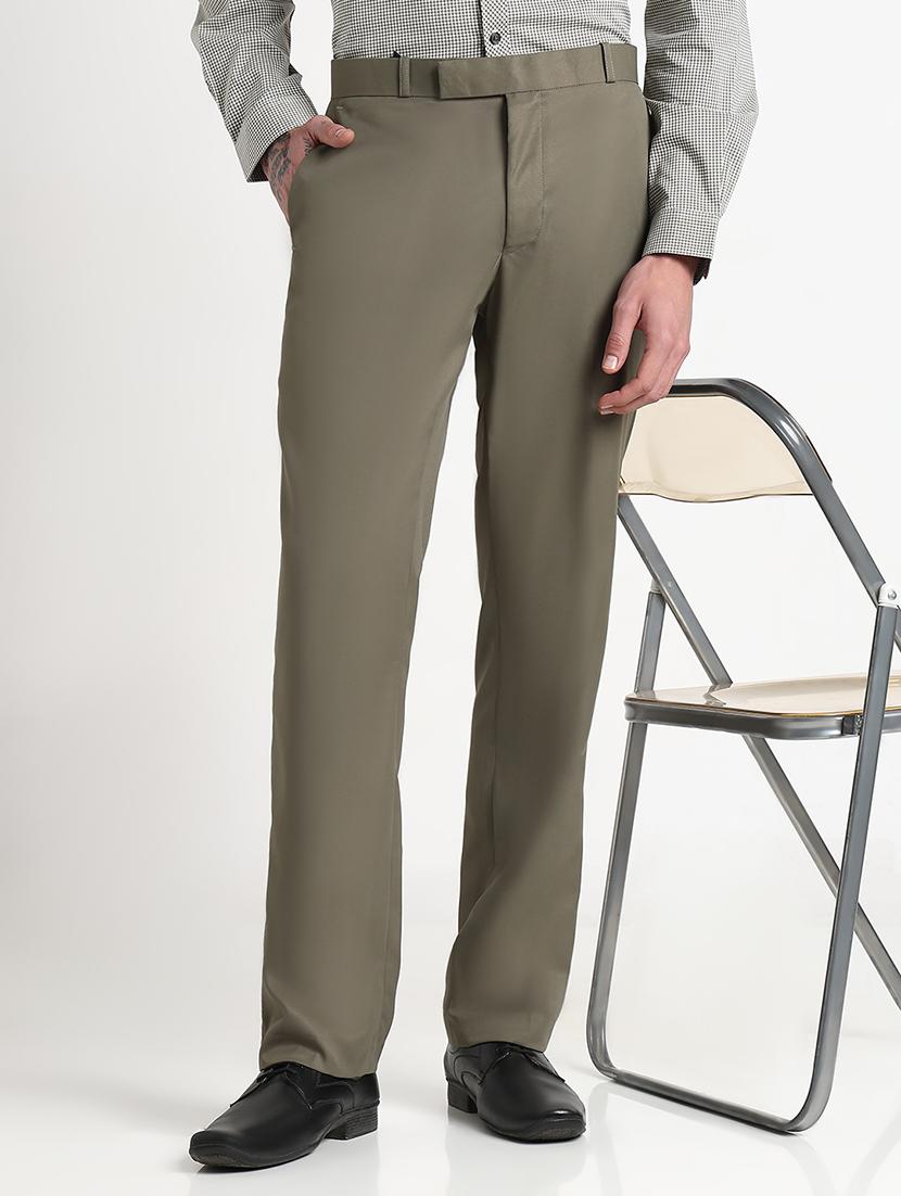 men solid mid rise formal trouser - 21908898 - Zoom Image - 0