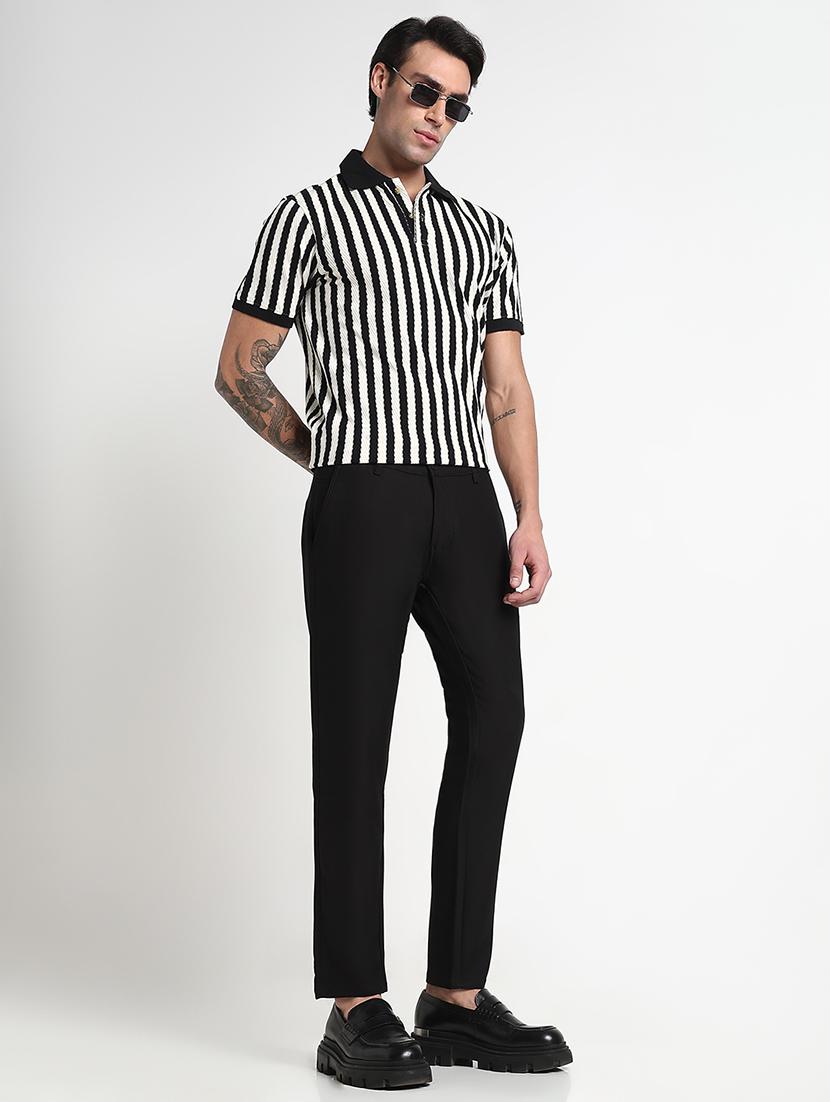 men solid mid rise flat front casual trouser - 21908908 - Standard Image - 4