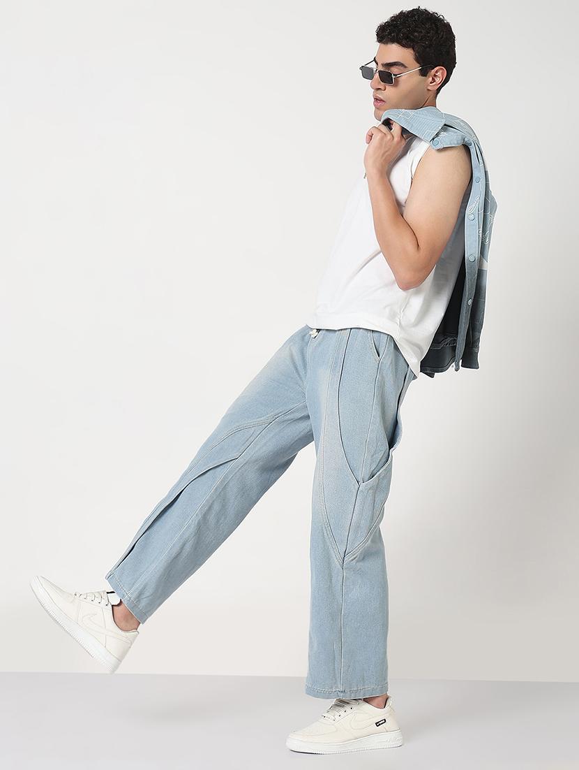 men solid mid rise straight fit jean - 21908972 - Standard Image - 4