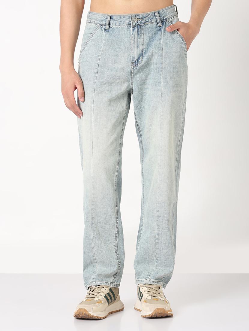 men solid mid rise straight fit jean - 21908973 -  Standard Image - 1