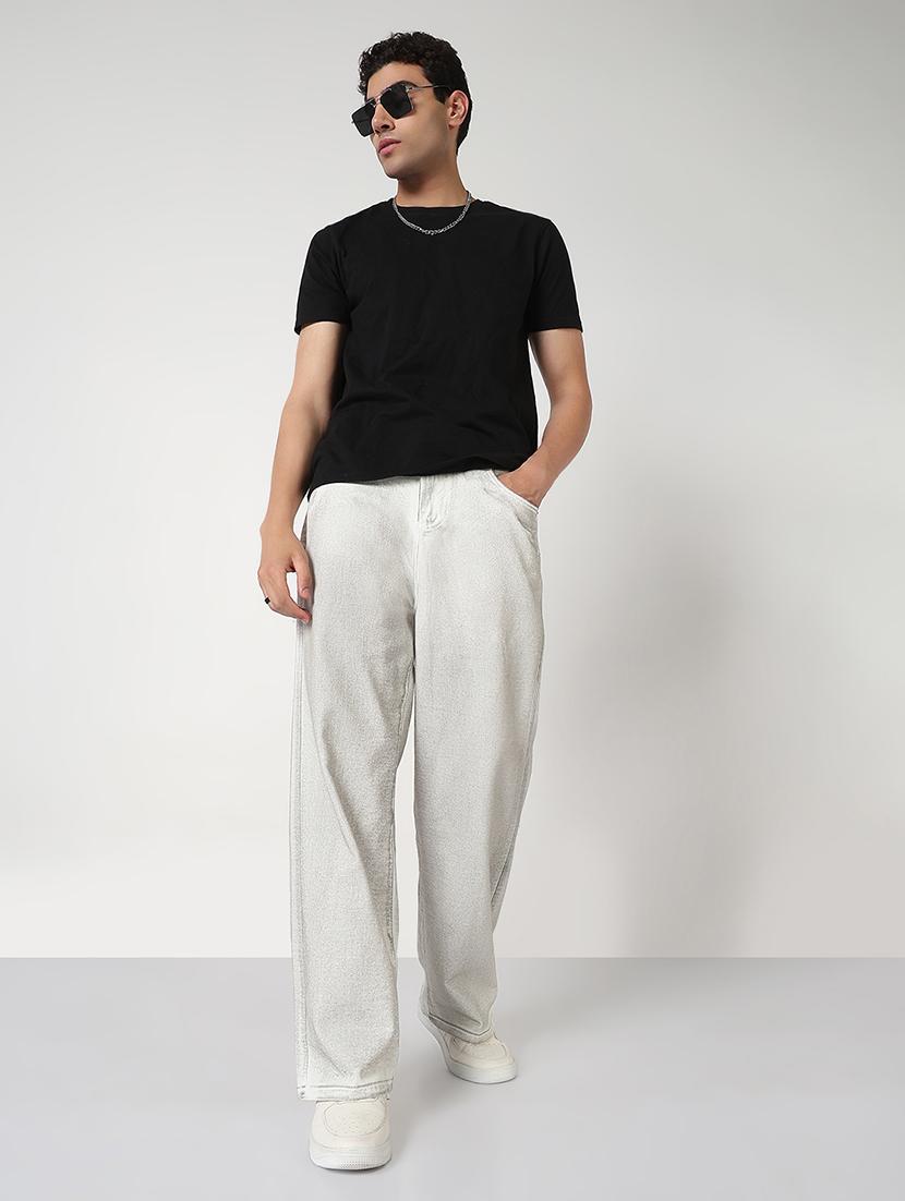men solid mid rise baggy jean - 21908981 - Standard Image - 4