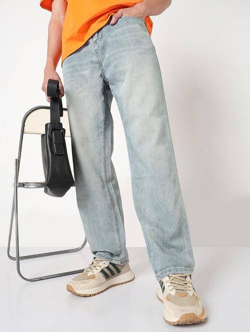 men solid mid rise straight fit jean - 21908986 - Standard Image - 0