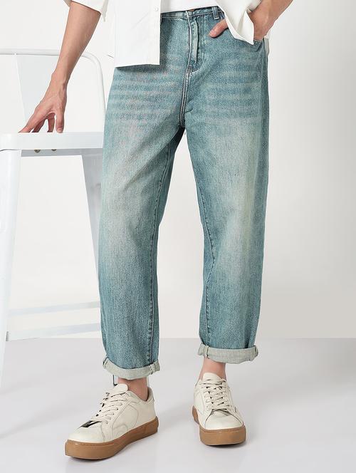 men solid mid rise baggy jean - 21908996 -  Standard Image - 0