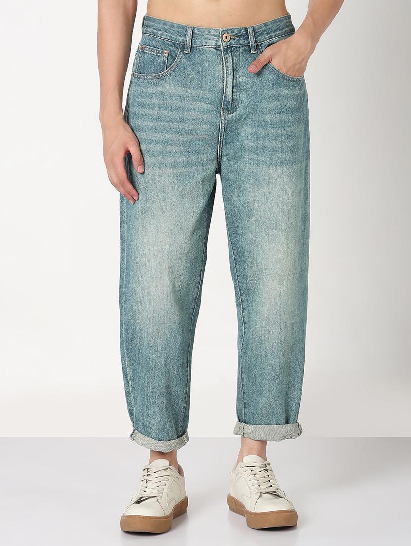 men solid mid rise baggy jean - 21908996 - Standard Image - 1