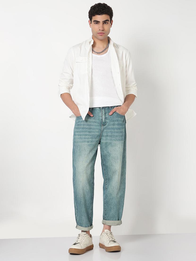 men solid mid rise baggy jean - 21908996 - Standard Image - 4