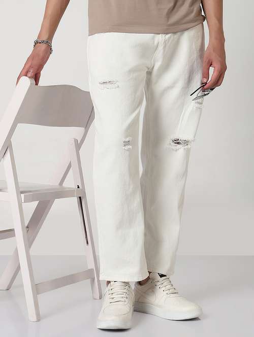 men distressed mid rise straight fit jean - 21908998 -  Standard Image - 0