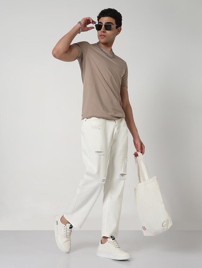 men distressed mid rise straight fit jean - 21908998 - Standard Image - 4