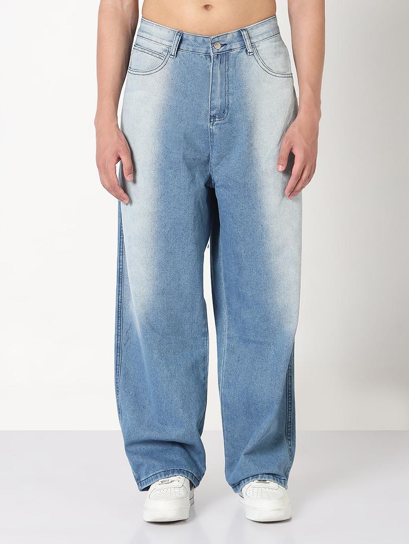 men washed mid rise baggy jean - 21909000 - Standard Image - 1