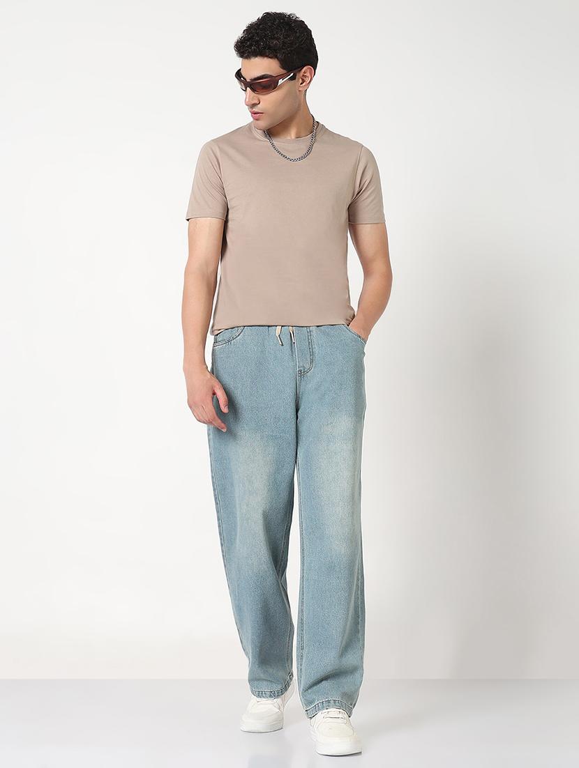 men solid mid rise straight fit jean - 21909003 - Standard Image - 4