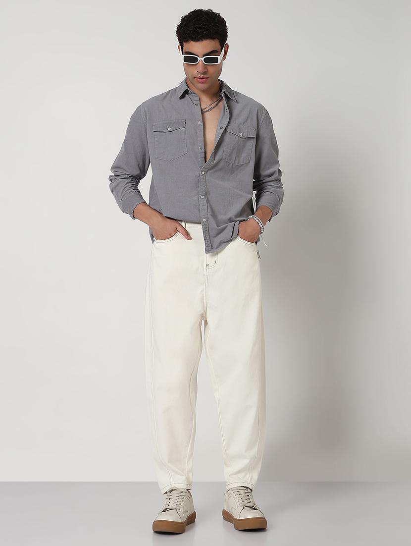 men solid mid rise relaxed fit jean - 21909004 - Standard Image - 4