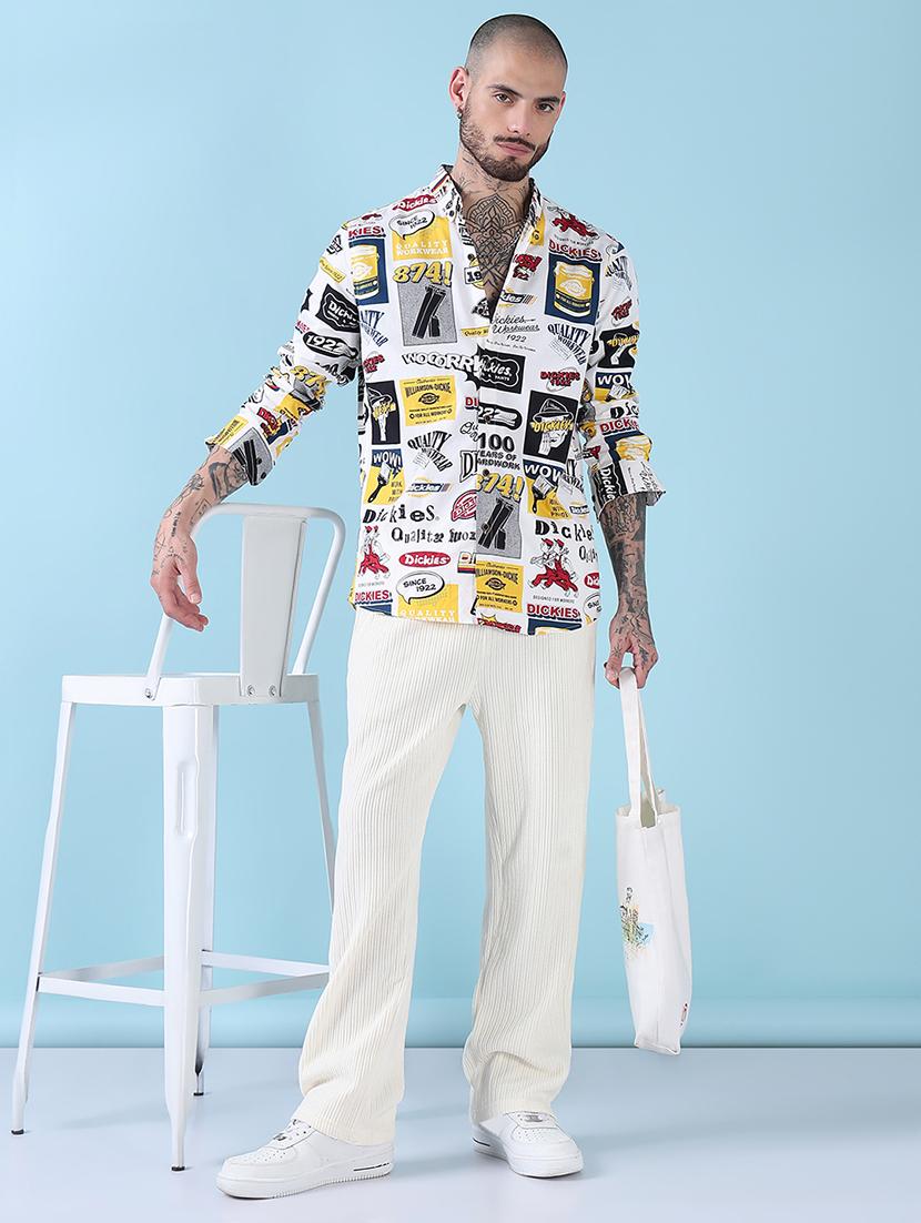 men printed long sleeve regular fit casual shirt - 21909012 - Standard Image - 4