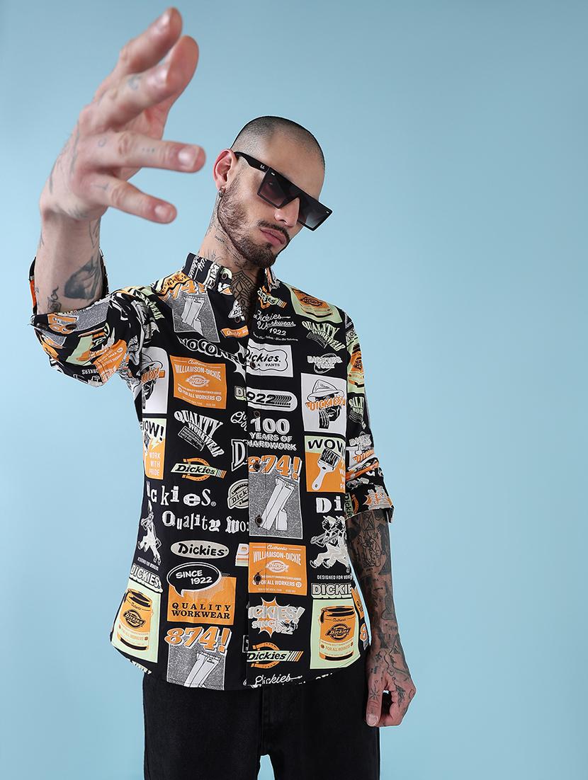 men printed long sleeve regular fit casual shirt - 21909013 - Zoom Image - 0