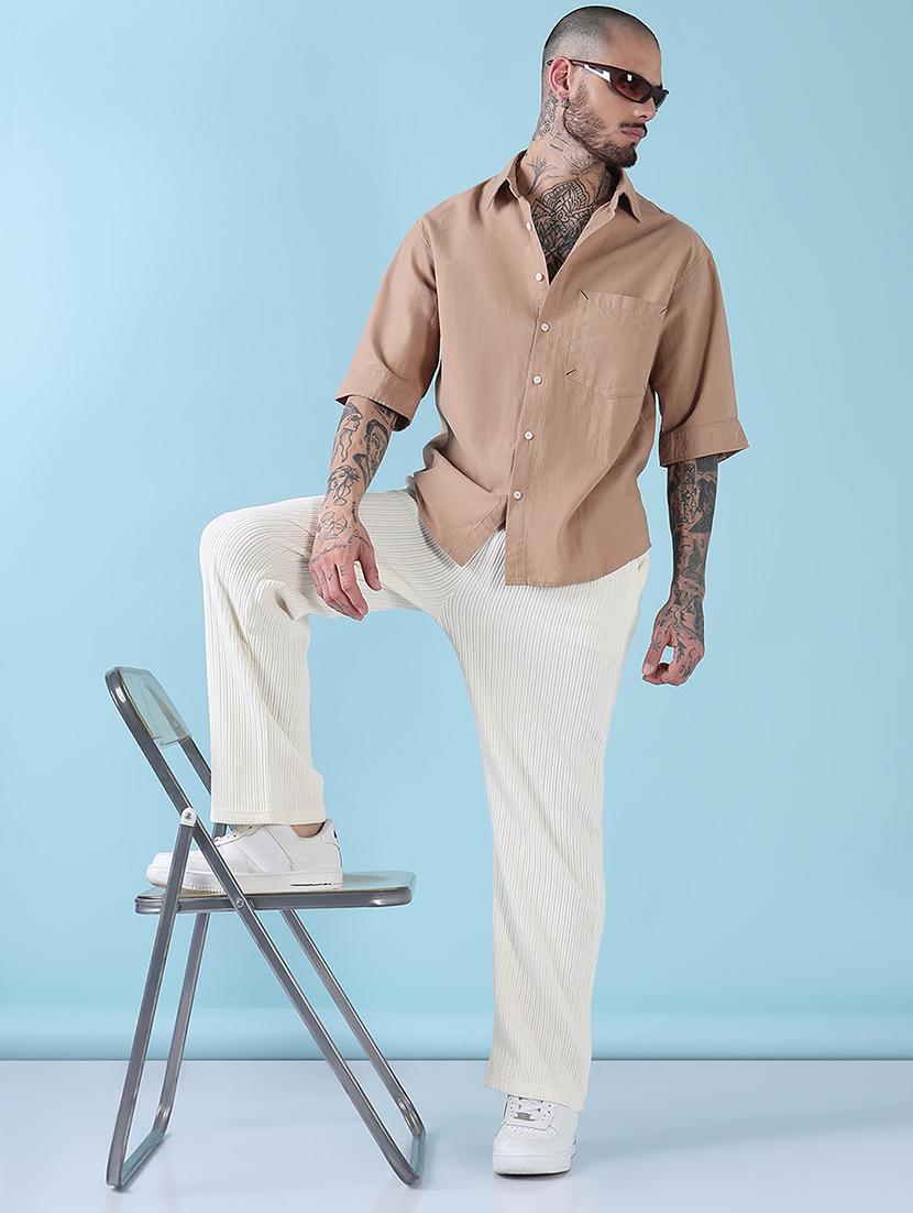 men back printed collared short sleeves shirt - 21909014 - Standard Image - 4