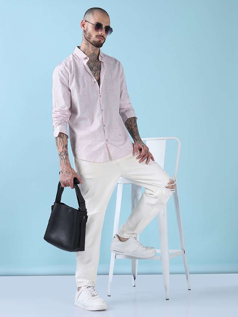 men printed collared long sleeves casual shirt - 21909020 -  Standard Image - 4