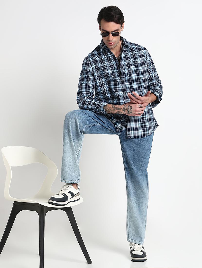 men checkered long sleeve regular fit casual shirt - 21909053 - Standard Image - 4
