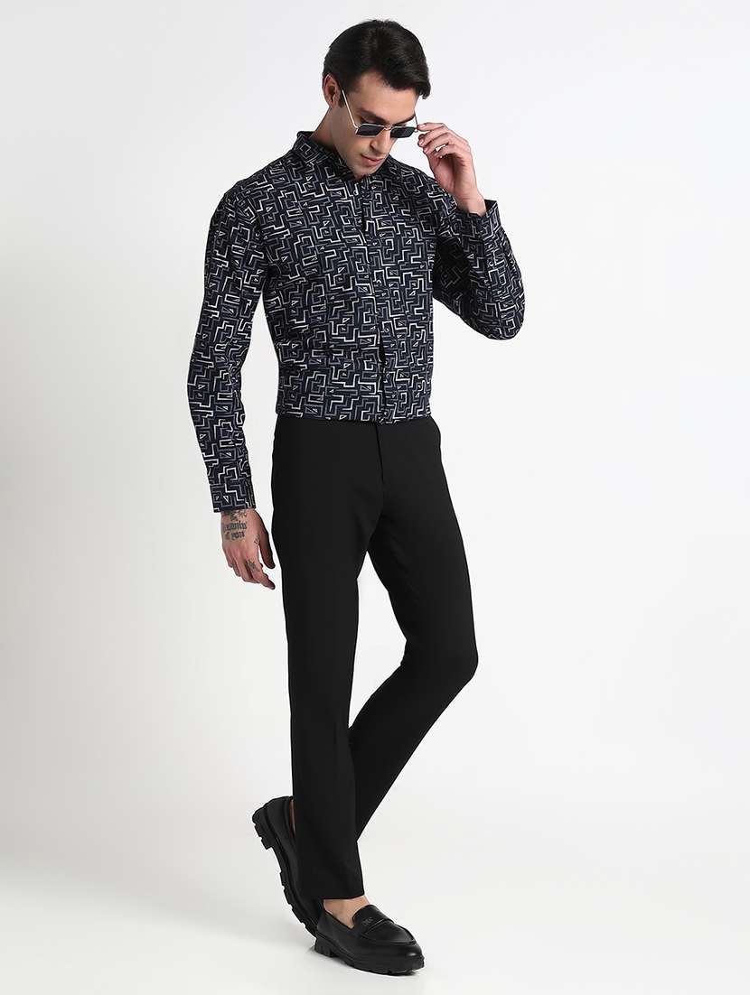 men printed collared long sleeves shirt - 21909058 -  Standard Image - 4