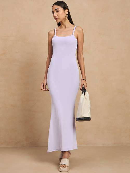 women solid shoulder strap bodycon maxi dress - 21909152 -  Standard Image - 0