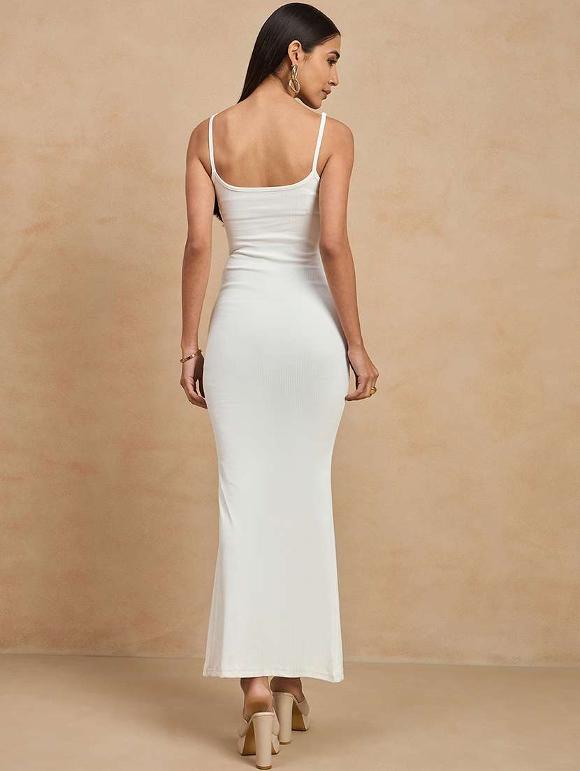 women solid shoulder strap bodycon maxi dress - 21909153 -  Standard Image - 4