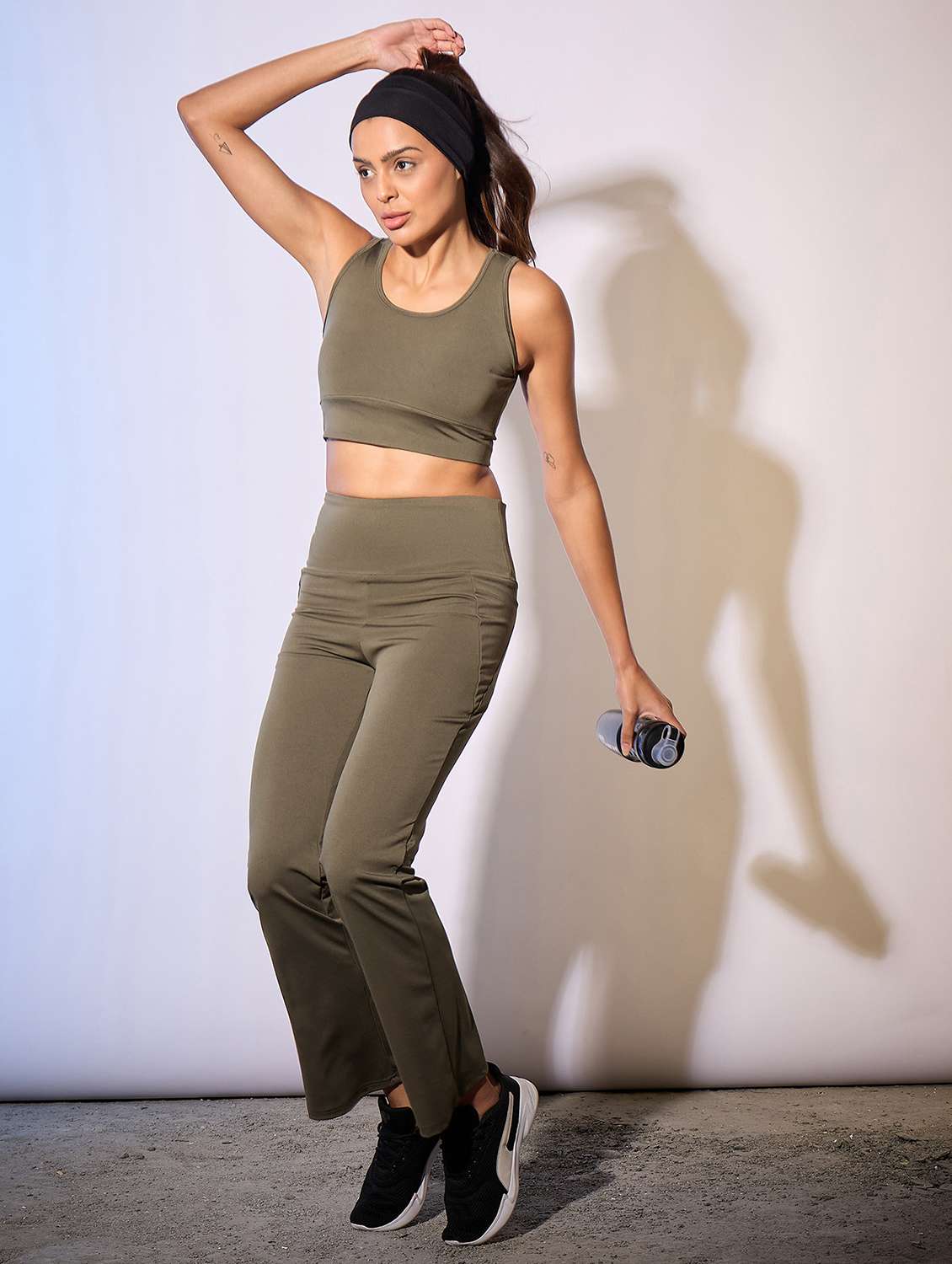 women solid active wear co-ord set - 21909262 -  Standard Image - 1