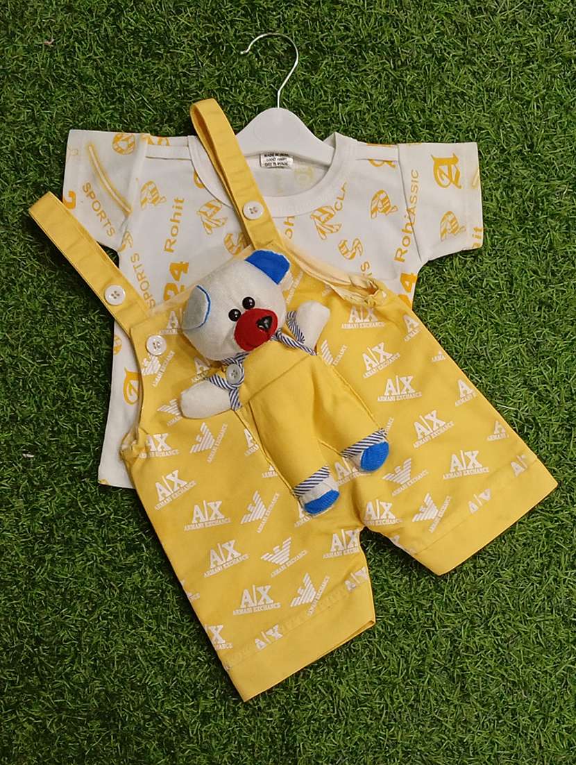 boys printed t-shirt & dungarees sets  - 21909288 -  Standard Image - 1