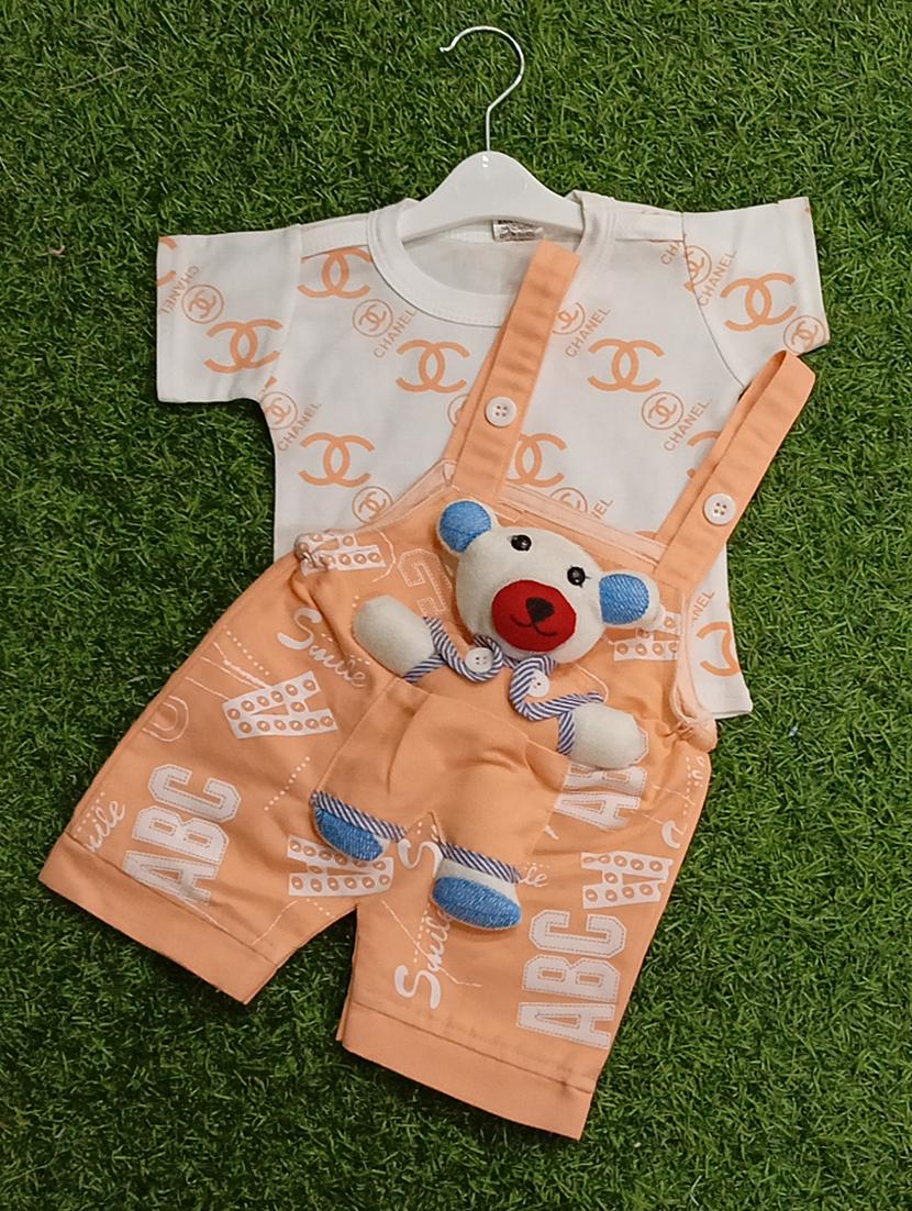 boys printed t-shirt & dungarees sets - 21909293 - Standard Image - 1