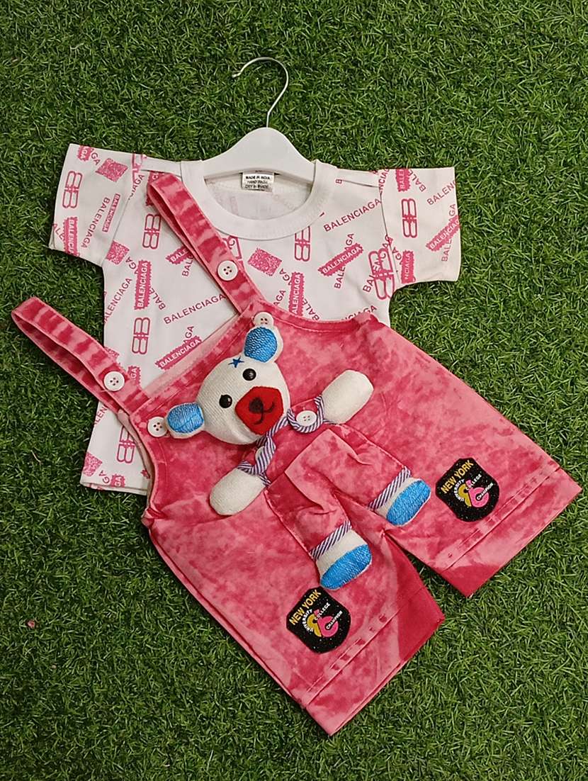 boys printed t-shirt & dungarees sets  - 21909309 -  Standard Image - 1