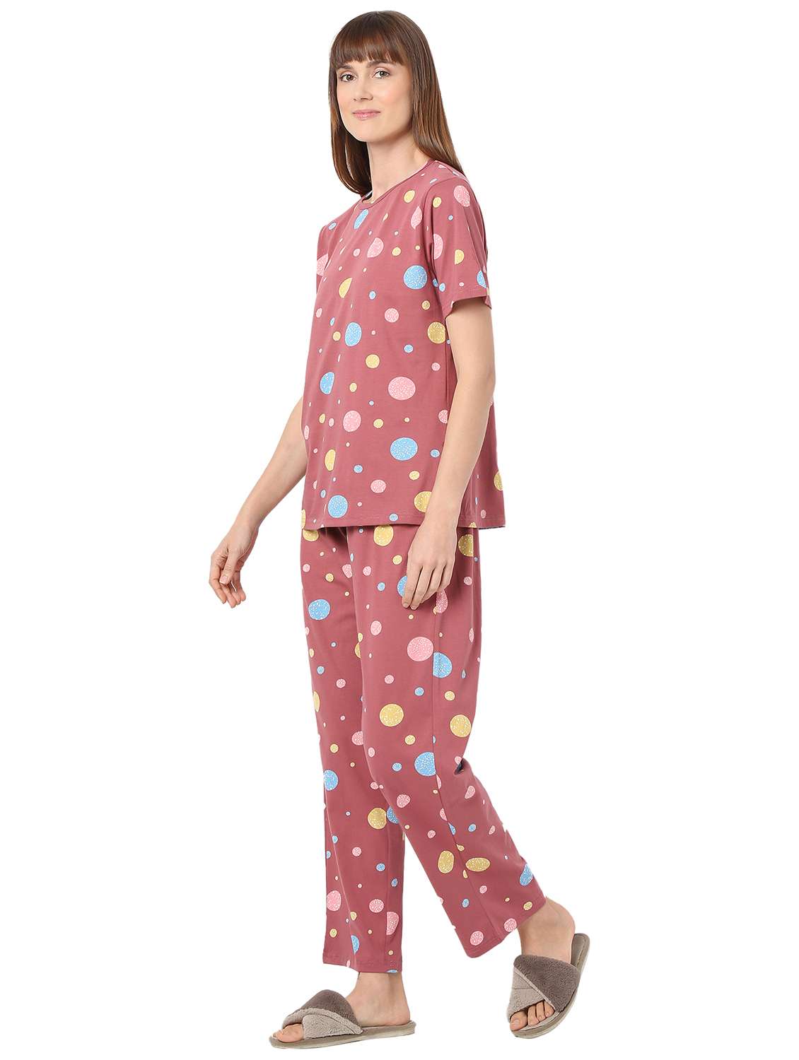 women printed nightwear pyjama set - 21909335 - Standard Image - 1