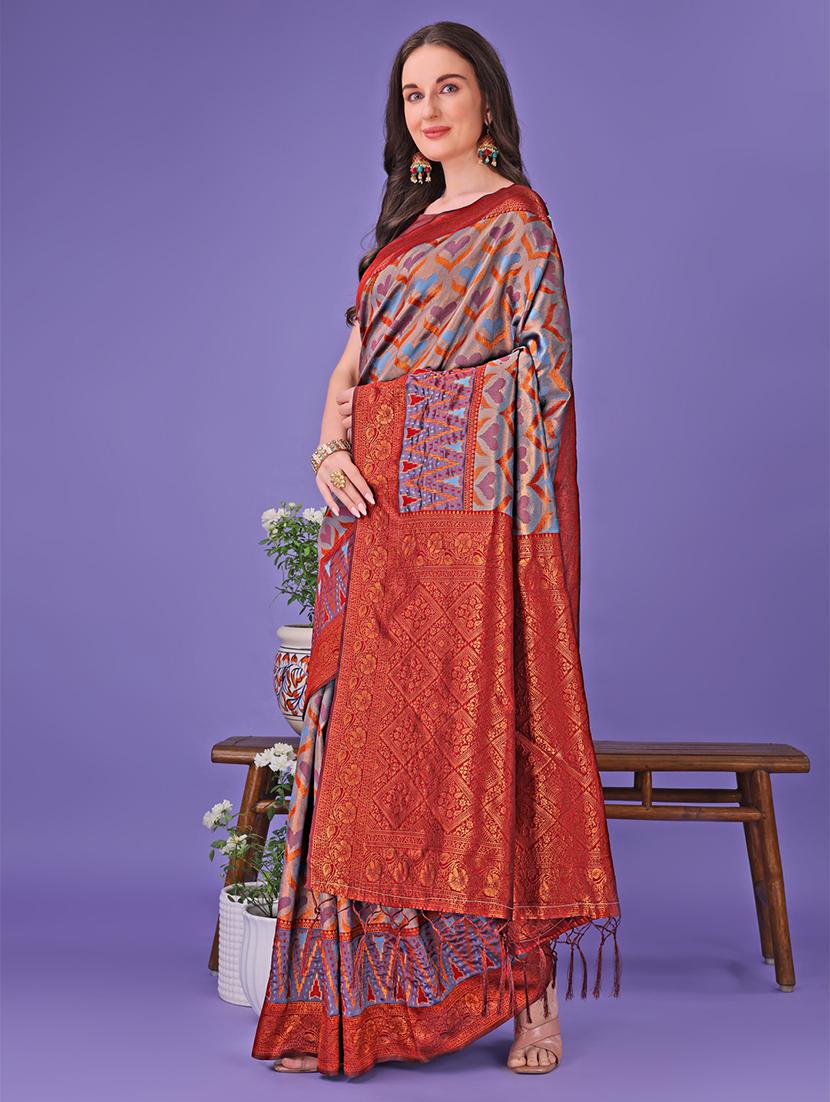 women self design banarasi saree with blouse - 21909361 -  Standard Image - 1