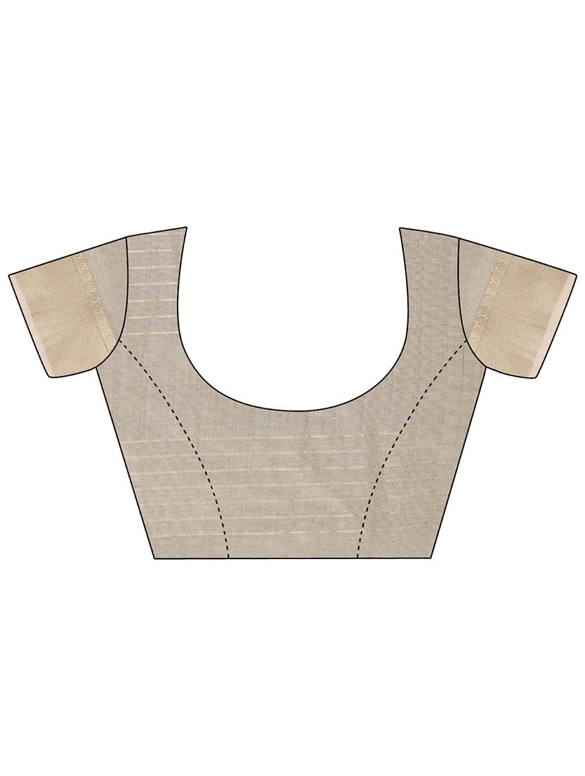 women checkered bordered saree with blouse - 21909397 - Standard Image - 4