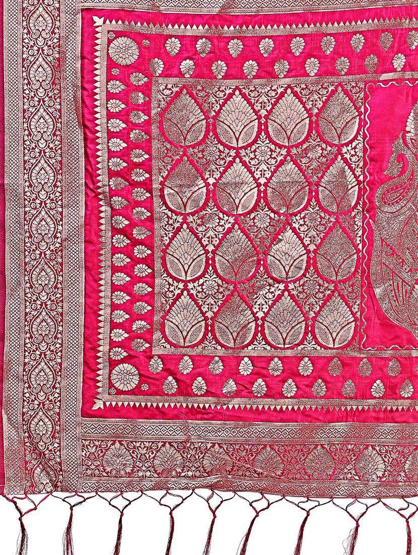 women self design banarasi saree with blouse - 21909411 - Standard Image - 4