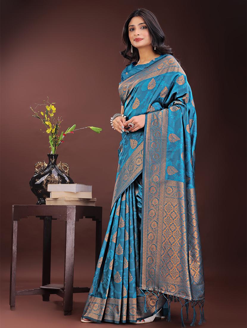 women self design banarasi saree with blouse - 21909418 - Standard Image - 1