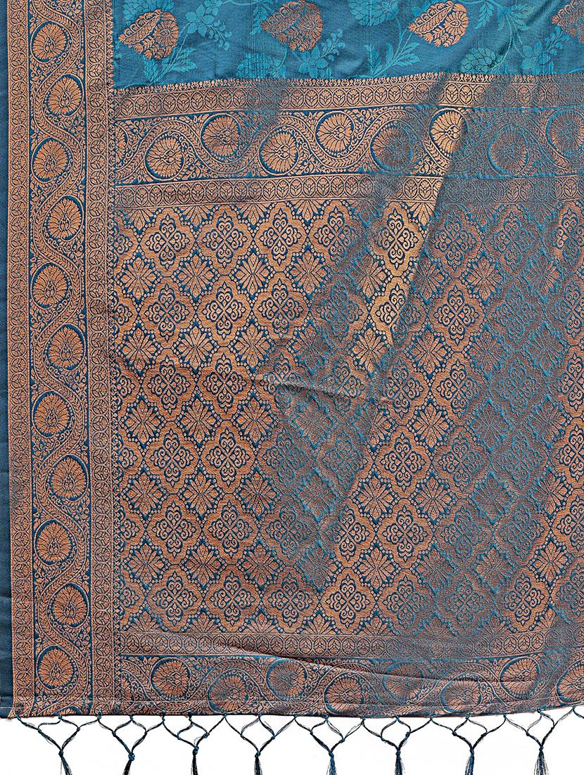 women self design banarasi saree with blouse - 21909418 - Standard Image - 4