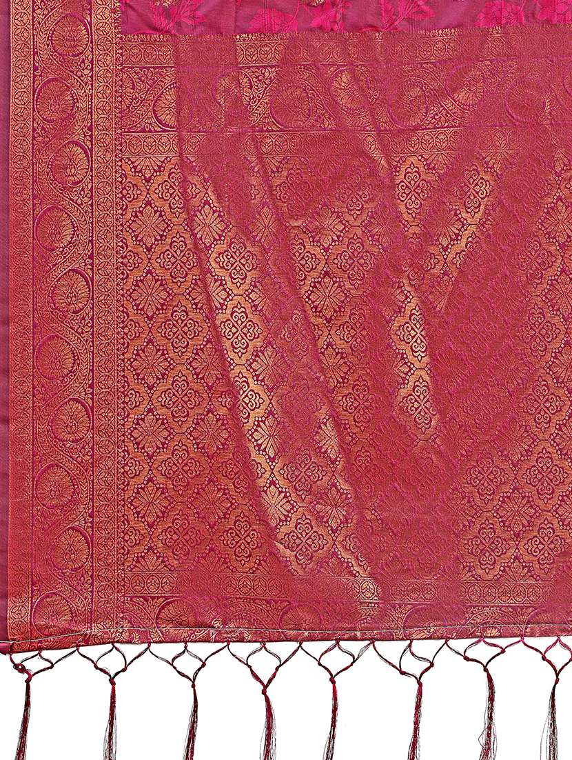 women self design banarasi saree with blouse - 21909420 -  Standard Image - 4