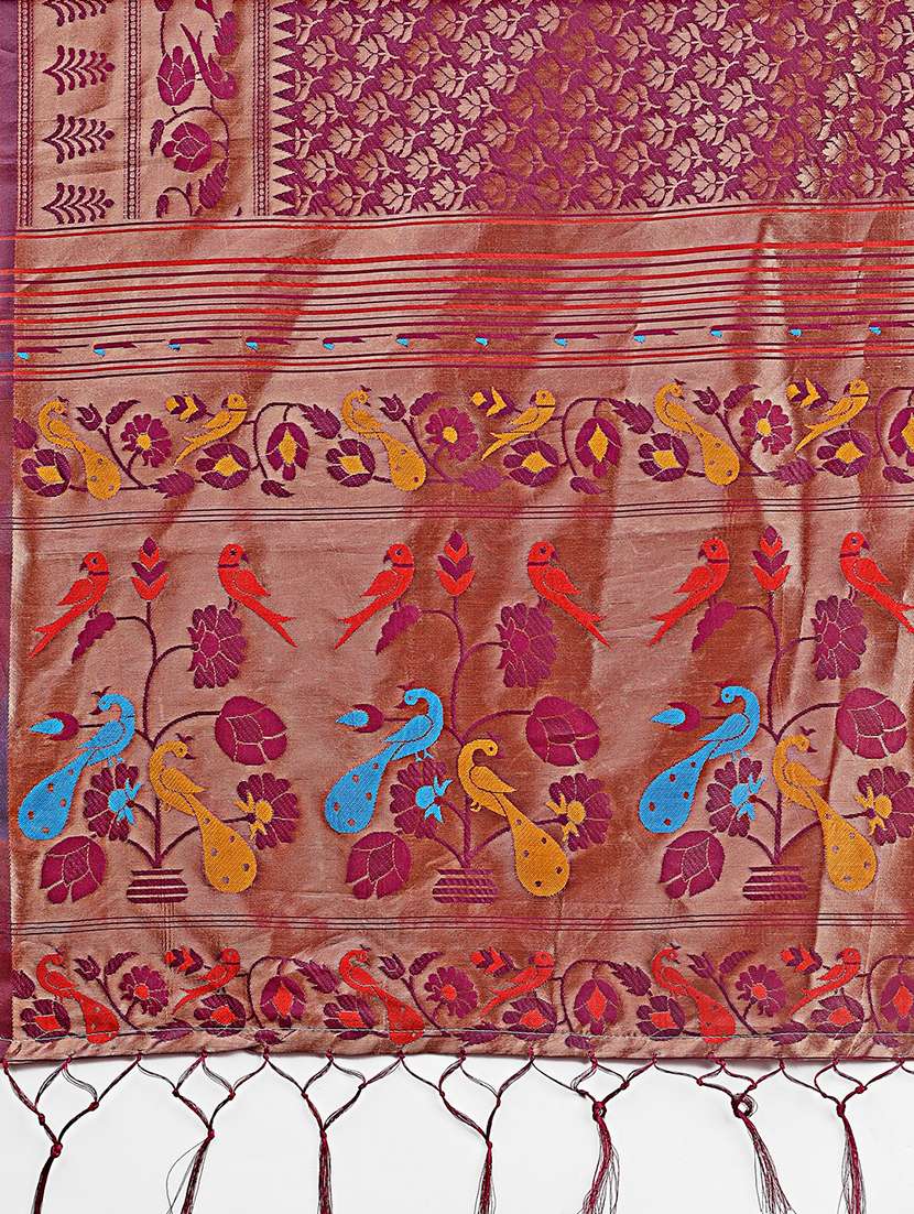 women self design paithani saree with blouse - 21909425 -  Standard Image - 4