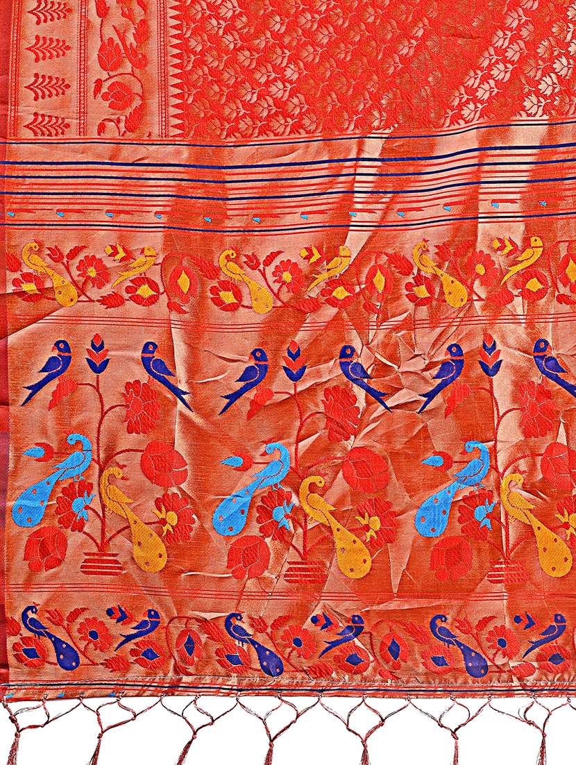 women self design paithani saree with blouse - 21909426 -  Standard Image - 4