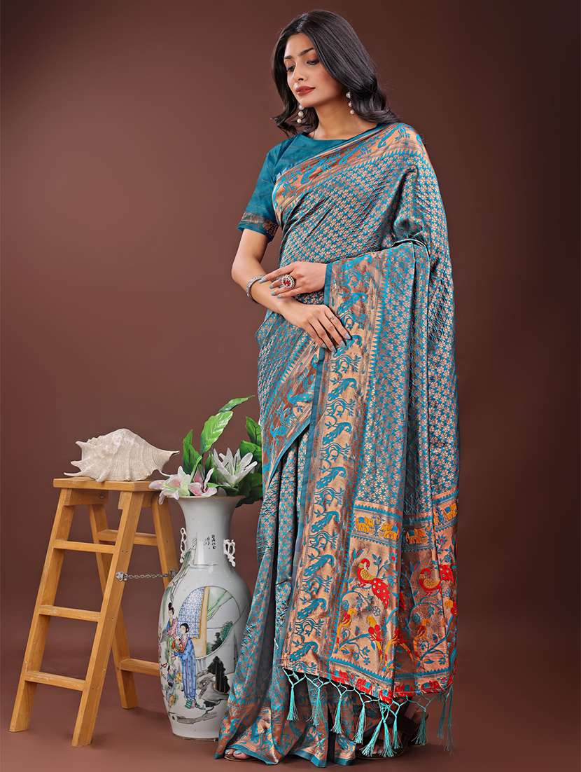 women self design paithani saree with blouse - 21909430 -  Standard Image - 1