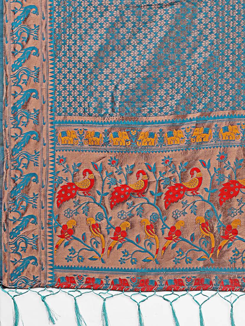 women self design paithani saree with blouse - 21909430 -  Standard Image - 4