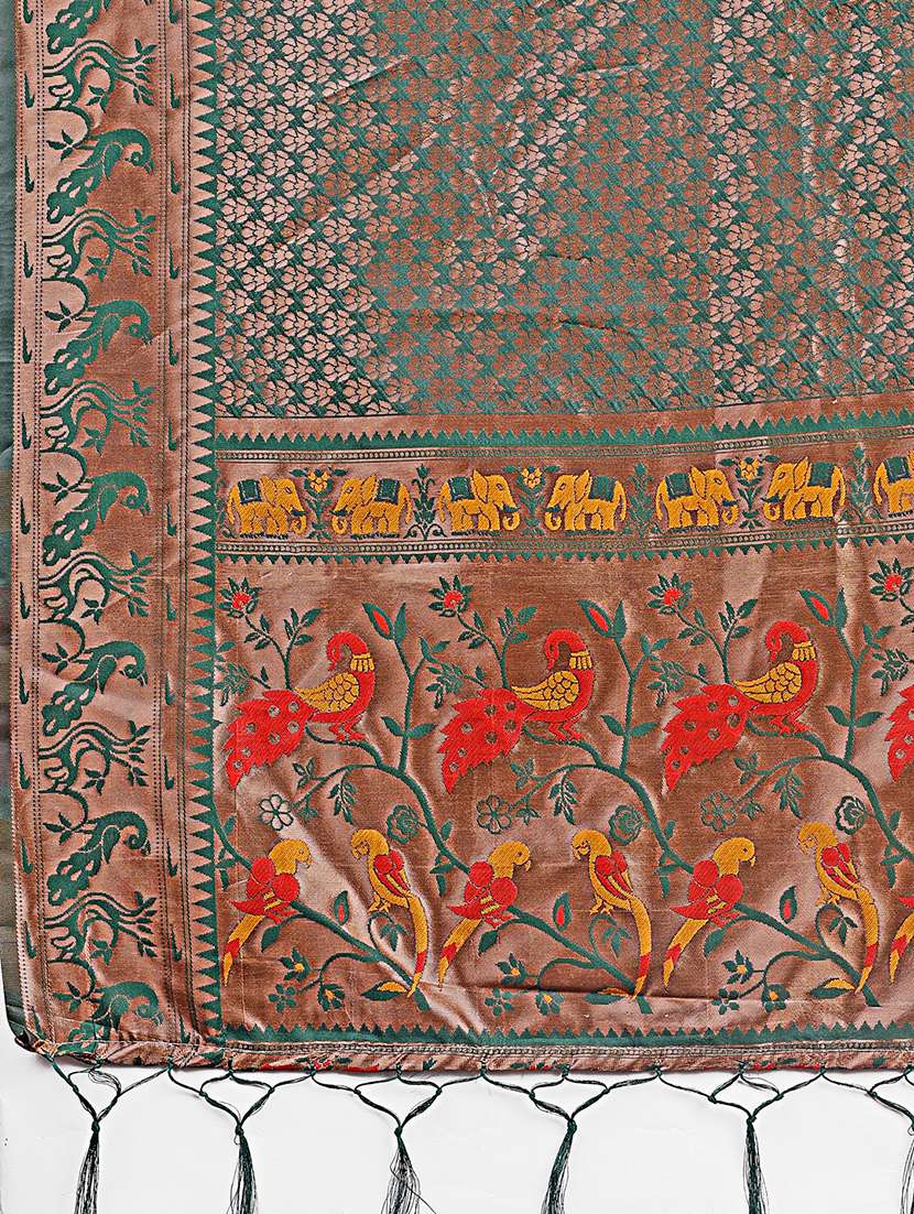 women self design paithani saree with blouse - 21909431 -  Standard Image - 4