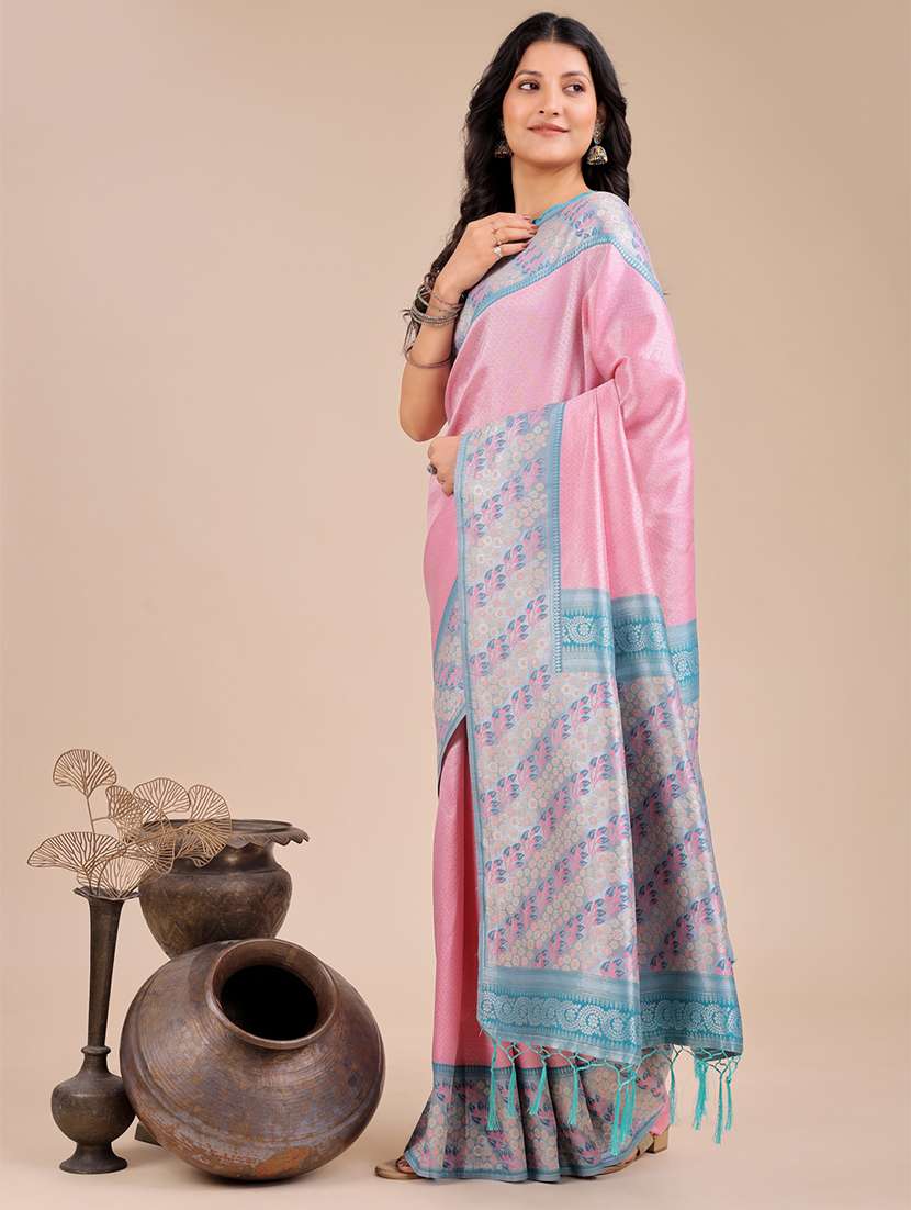 women self design kanjivaram saree with blouse - 21909436 -  Standard Image - 1