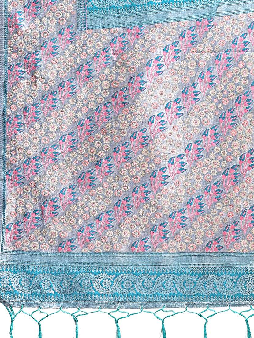 women self design kanjivaram saree with blouse - 21909436 -  Standard Image - 4