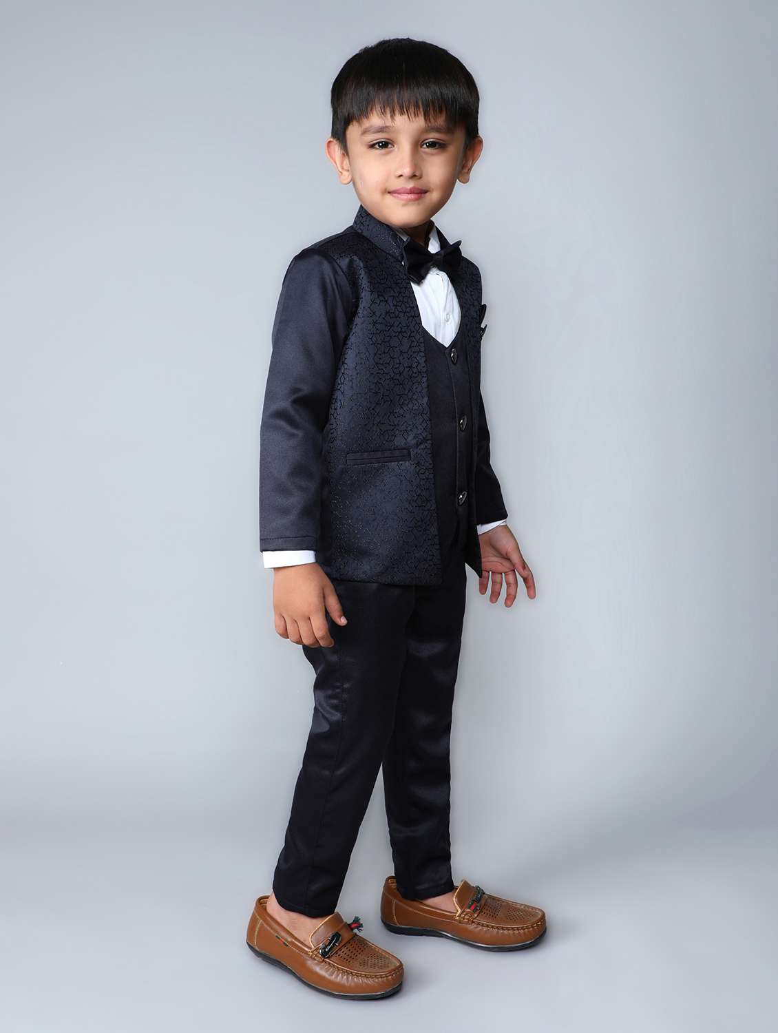 boys self design three piece suit set - 21909471 -  Standard Image - 1