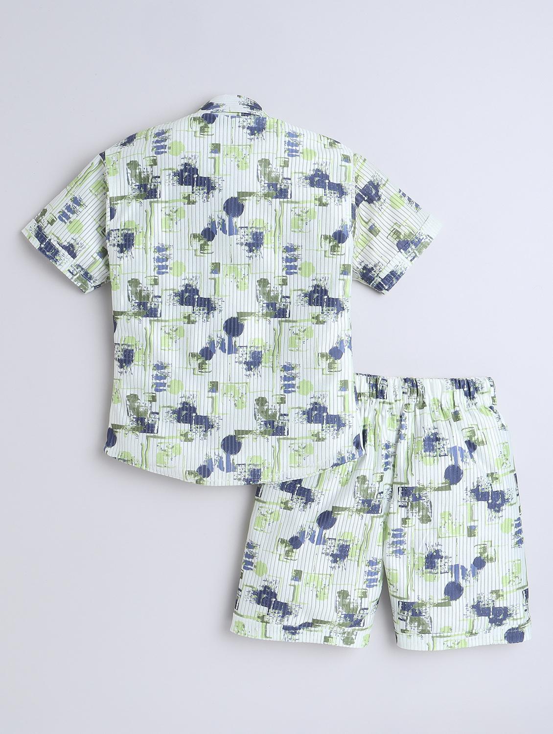 boys printed shirt & shorts co-ords set - 21909511 - Standard Image - 1