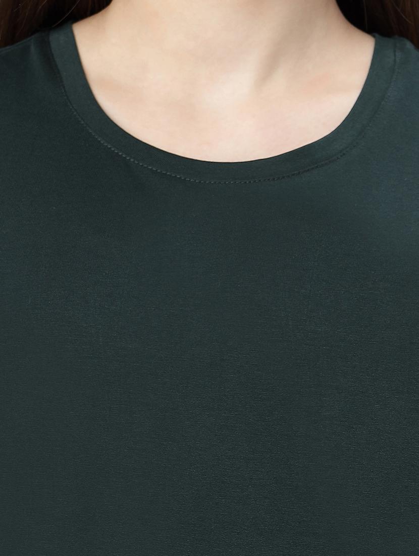 women solid short sleeves regular fit t-shirt - 21909523 - Standard Image - 4
