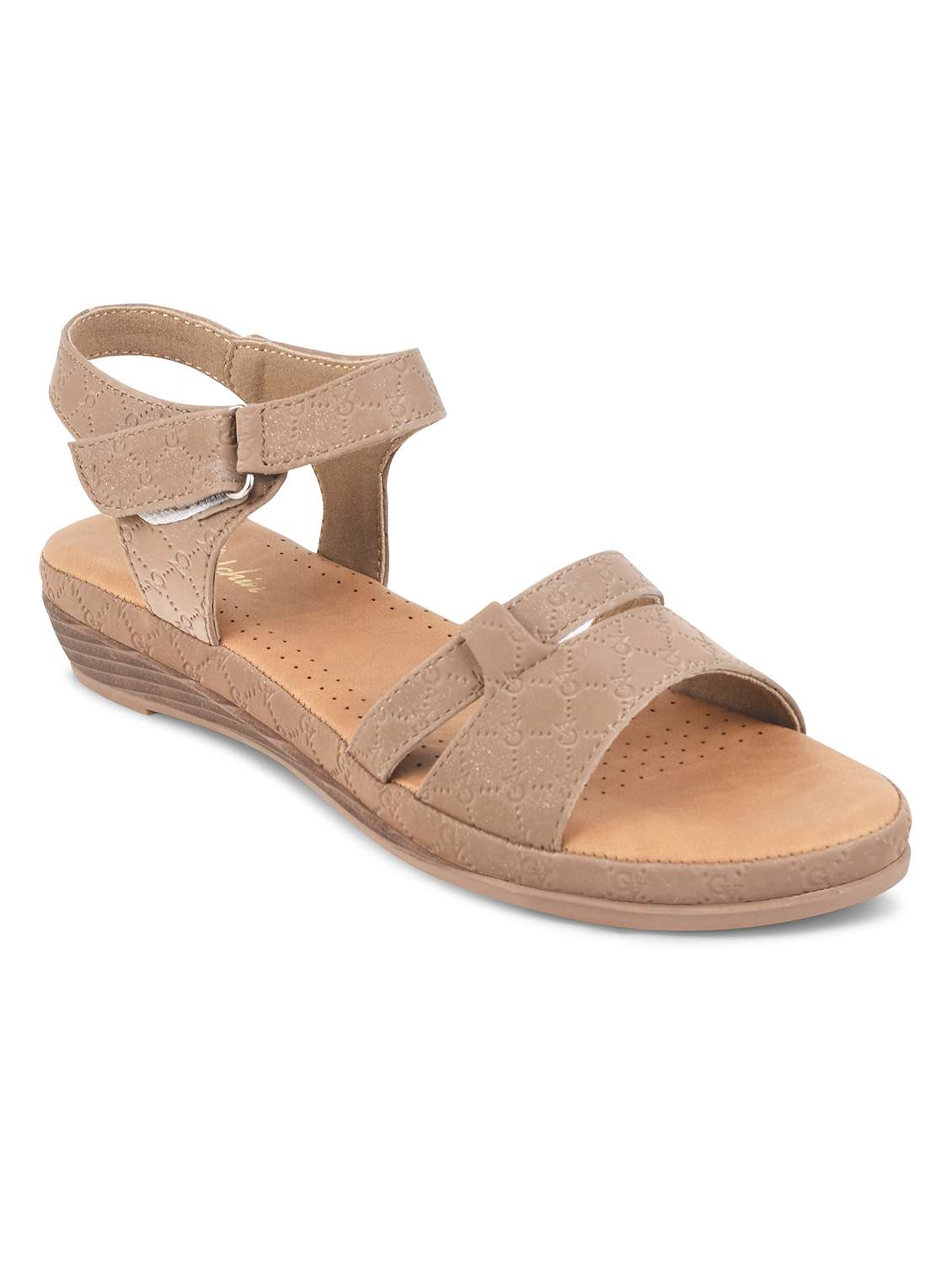 women khaki ankle strap sandal - 21909546 -  Standard Image - 1