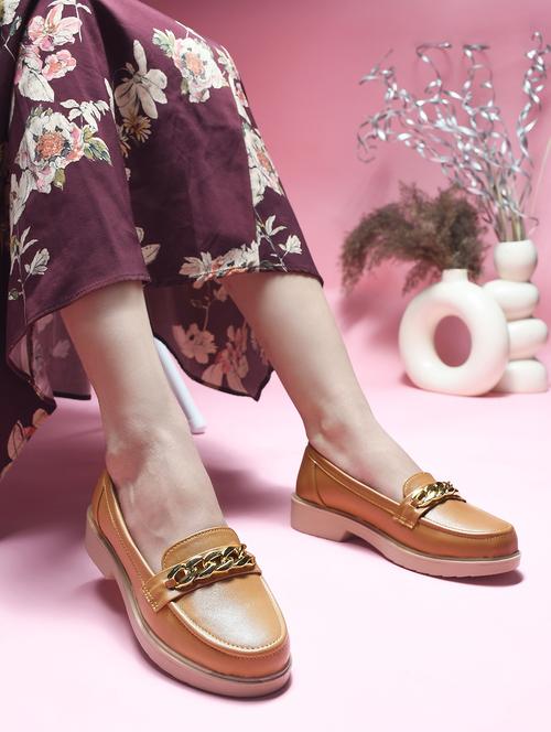 women tan slip on loafer - 21909566 -  Standard Image - 0