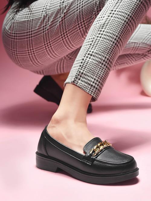 women black slip on loafer - 21909568 - Standard Image - 0