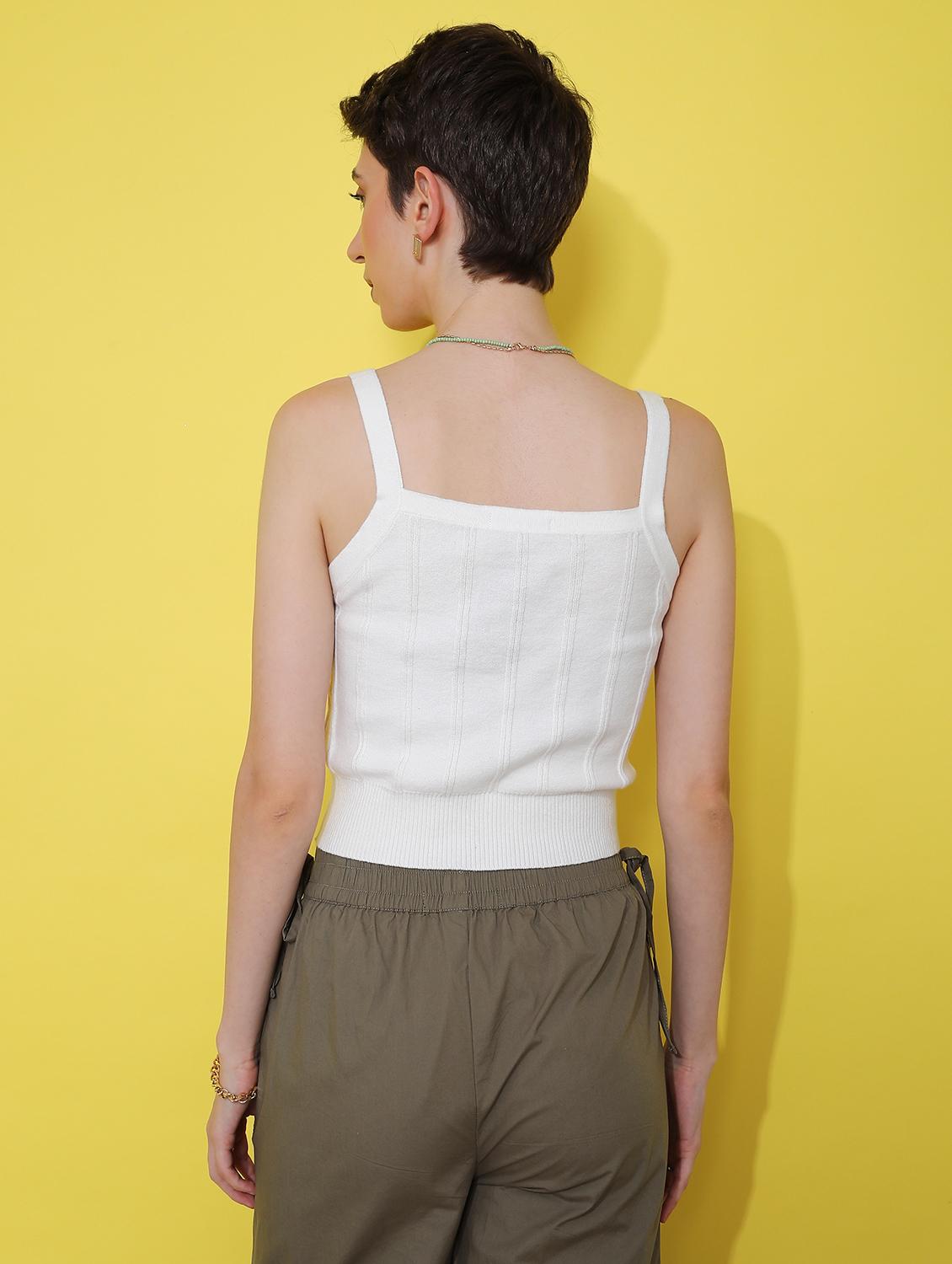off white knitted top - 21909790 - Standard Image - 4