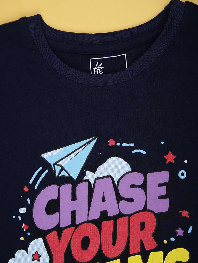 girls front print round neck t-shirt - 21909802 -  Standard Image - 4