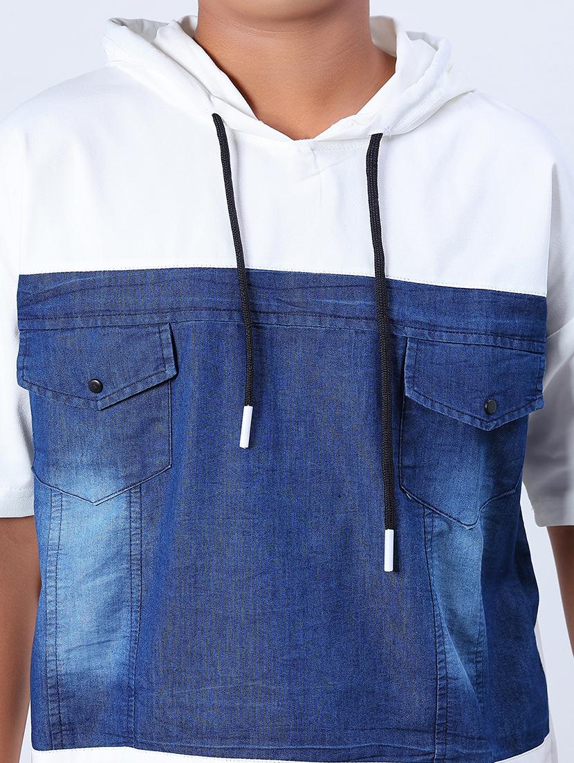 boys solid short sleeve regular fit hooded t-shirt - 21909829 - Standard Image - 4